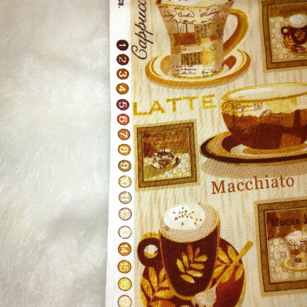 FABRIC 1.25 yards "Coffee Break"  by Linda Maron for SPX Fabrics c.2009